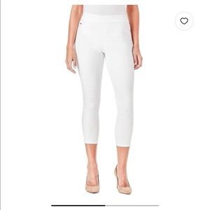 Nine West Heidi Cropped Skinny Jeans, White, Size 14 NWT